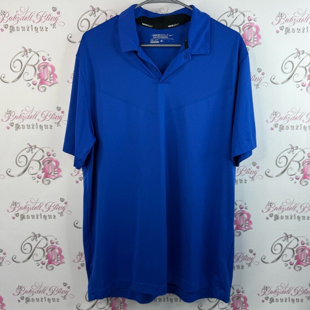 Nike golf tour, performance T-shirt, collared polo, Royal Blue Men's Polo Shirt